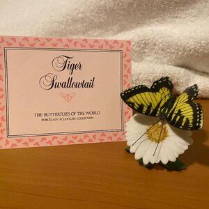 Franklin Mint Porcelain "Butterflies of the World" Tiger Swallowtail Butterfly
